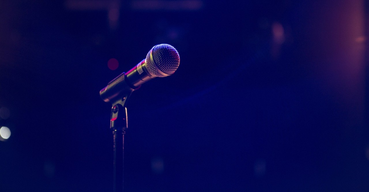 Microphone on stage
